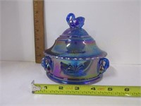 Carnival Glass Covered Dish