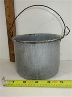 Miniature Gray Granite Pail