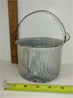 Miniature Gray Granite Pail