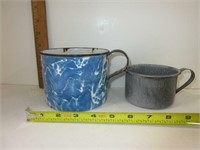 Gray Granite & Blue Swirl Mugs