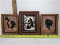 3 Framed Silhouettes