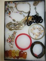 Lot of Costume Jewelry Bracelets. Case Not