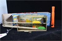 VINTAGE TIN WIND UP TOY- PARKING GARAGE, IT WORKS