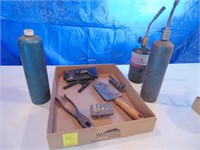 2 propane torches and misc tools
