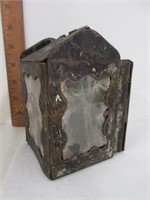 Rare Tin Folding Candle Lantern with Compartments