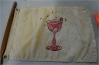 "MARTINI TIME" SILK FLAG WITH MARTINI ON MATERIAL