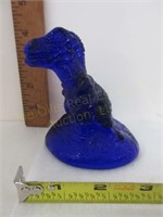 Cobalt Dinosaur Glass Figure/Paperweight