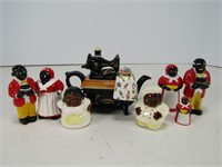 TRAY: JAPAN & OTHER SHAKERS, BELL, TEA POT