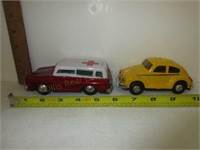 2 Tin Toy Cars