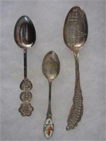 3 Sterling Souvenir Spoons