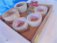 2 crockery rabbit bowls, packaging tape
