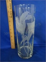 Cut Glass Vase Sgnd Coyle