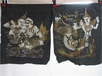 2 Oriental Paintings on Silk