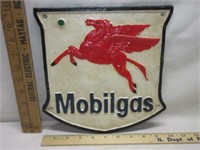 Cast Iron Mobilgas Sign