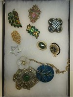 Costume Jewelry Brooches. Case Not Included.