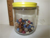 Jar of Bennington & Clay Marbles