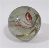 1 11/16" German Swirl Marble. Has chips.