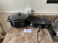 Crockpot & 2 Burner Hot Plate