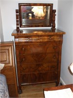 EMPIRE DRESSER W/ WALNUT VENEER