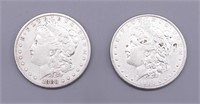 1883 & 1884 US Morgan Silver Dollars