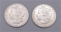 1889 & 1890 US Morgan Silver Dollar