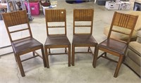 Set of Four Wooden Chairs