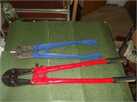TWO PAIR BOLT CUTTERS