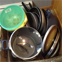 Pots, pans, colanders