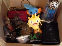 Pokemon cards, lamp, toys, misc.