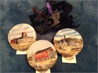 12 Barn plates & stands
