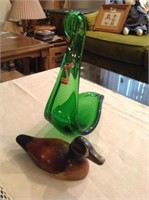 Glass & wood ducks- wilsons decoy