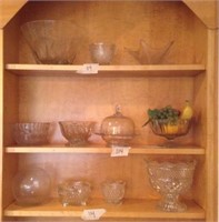 Glassware- 3 shelves full