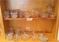 Glassware- 2 shelves full