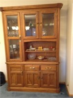 Antique oak china hutch ( contents not included)