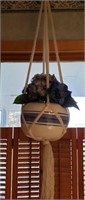 Hanging plant & towel rack