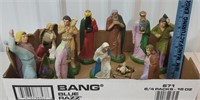 paper mache Nativity set made in Germany