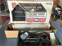 2 automatic foundation vents & box of cords