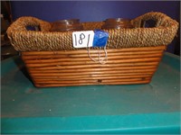 Basket with Two Jars (5" x 10")