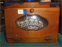 Wooden Bread Box with Hinged Lid