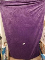 Purple minky twin weighted blanket