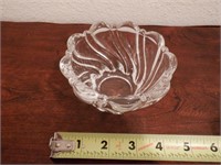Small glass candy dish bowl