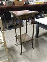 30 Inch Plant Stand w/ Ornate Metal Legs