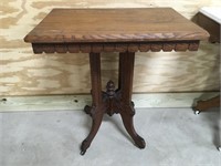 Ornate Oak Parlor Table