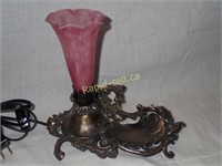 Vintage Bedside Boudoir Lamp