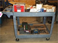 2 Tier Poly Rolling Cart 24 x 36 - Not Contents