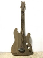 Reclaimed Handcrafted barbed wire guitar art