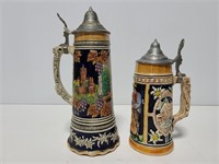 Two musical beer steins