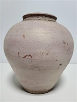 Large paibted terracotta vase