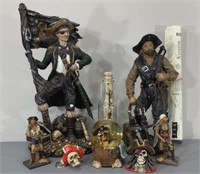 Assorted Pirate Decor -Figures, Maps, etc
