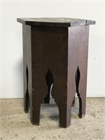 Petite wood vintage farmhouse stool